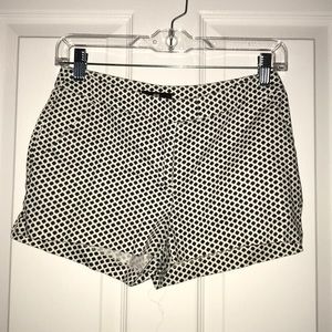 Black and white shorts